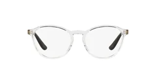 Armazón para lentes Vogue 5372, color cristal, de acetato, con forma redonda.