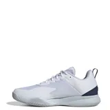 Championes Adidas Courtflash Speed para hombre, color blanco con detalles en azul marino. Diseñados para tenis, con puntera Adituff resistente a la abrasión y parte superior de malla ligera y transpirable. Contienen al menos un 20% de material reciclado.