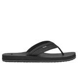 Ojotas Sanuk modelo Ziggy, color negro, con tiras anchas y suela ergonómica de espuma.