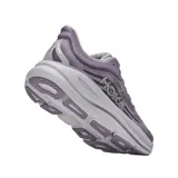 Championes de running Hoka Bondi 9, color lila con suela amortiguada blanca y el logo de la marca en el lateral.
