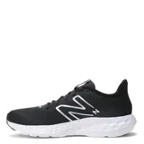 Championes New Balance 411 V3, color negro con logo plateado, ideales para running o uso diario.
