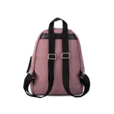 Mochila negra de tela capitoneada con bolsillo frontal amplio y asas ajustables. Incluye compartimento especial para iPad.