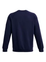 Buzo de cuello redondo Under Armour, confeccionado en tejido polar de mezcla de algodón con interior cepillado. Presenta diseño de mangas raglán, puños y bajo acanalados, con el logo de la marca bordado en el centro del pecho.