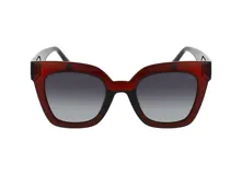 Lentes de sol INVU modelo IB22426C, color borgoña, con marco cuadrado de acetato y lentes polarizadas grises.