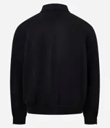Campera masculina Marfinno de efecto gamuzado en color marrón, con cuello alto, cierre frontal de cremallera, bolsillos laterales y puños y bajo elastizados.
