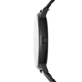 Reloj Skagen Signatur con caja de acero inoxidable negro de 40 mm y malla metálica negra de 20 mm. La esfera negra tiene un acabado sandblast y está protegida por cristal mineral.