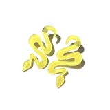 Par de aros colgantes con forma de serpiente.