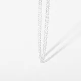 Cadena plateada de eslabones pequeños, hecha de plata 925.