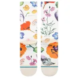 Medias Stance California Native Crew con estampado de flores y conchas marinas.