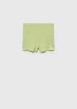 Short de punto de tiro alto y corte ajustado, con cintura elástica y diseño minimalista.