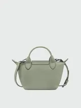 Bolso tipo tote Longchamp Le Pliage Xtra, color amarillo, con doble asa superior y cierre de solapa con botón a presión.