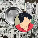 Pin metálico con ilustración de Hinata y Kageyama de Haikyu!