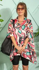 Calza corta de lycra negra con lurex.