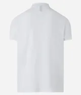 Polo de hombre slim fit color beige, confeccionada en tejido de media malla acanalada de algodón sostenible, con cuello clásico con botones y mangas cortas.