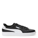 Championes Puma modelo Smash 3.0 Leather, de diseño clásico y urbano en color blanco. Confeccionados en cuero sintético, cuentan con cierre de cordones, suela de goma y el logo de la marca en el lateral.