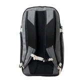 Mochila Rip Curl modelo F-Light Posse 35L Classic Surf, de color gris melange con base oscura y detalles en beige. Cuenta con múltiples compartimentos con cierre, correas ajustables y el logo de la marca estampado en la parte frontal.