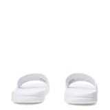 Sandalias tipo ojota Puma modelo Popcat 20, color blanco con logo de la marca en negro sobre la banda superior.