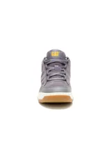 Championes Caterpillar Theorem Shootie para hombre, de color gris, con diseño urbano inspirado en los años 90. Confeccionados con ante y detalles revestidos, cuentan con una entresuela de EVA acolchada y suela de goma con tracción.