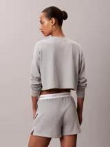 Shorts de estar por casa Calvin Klein confeccionados en punto de algodón, con cintura elástica con logo de la marca y bolsillos laterales.