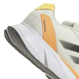 Championes de running Adidas Duramo SL, con diseño en color blanco, detalles en naranja y negro. Cuentan con tecnología de amortiguación LIGHTMOTION para mayor confort y suela de goma ADIWEAR para mayor durabilidad.