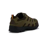 Championes de trekking Country Champion Hiking Fiordos para hombre, color kaki con detalles en marrón y naranja.