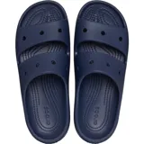 Sandalias tipo slide de la marca Crocs, con diseño de doble tira superior con perforaciones para personalización con Jibbitz. Fabricadas en material Croslite ligero y flexible, con plantilla ergonómica.