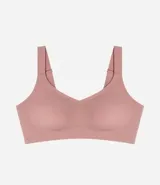 Soutien de microfibra color negro, con diseño de corte a láser, sin aros y con copas flexibles para mayor comodidad.
