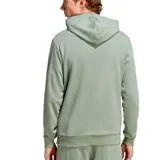 Canguro verde con capucha y logo Adidas bordado en el pecho.