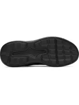 Championes de running Under Armour modelo Phade RN 3, color negro. Presentan una parte superior de malla ligera y transpirable con soporte estratégico, entresuela con amortiguación de EVA y suela de goma resistente con ranuras flexibles.