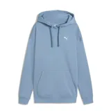Canguro Puma de corte relajado, color azul, con capucha ajustable mediante cordones, bolsillo frontal tipo canguro y logo de la marca bordado en el pecho.
