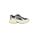 Championes Golden Goose Lightstar de diseño chunky, en combinación de color blanco y negro, con detalles de malla y suela robusta con efecto envejecido.