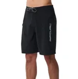 Boardshort de baño negro Rip Curl Sseries Trip Cordura, con cordón ajustable en la cintura, bolsillo lateral con cierre y detalle de la marca estampado en la pierna izquierda.