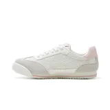 Championes deportivos American Sport modelo Resh Sprint, con diseño en color blanco y detalles en rosado y gris claro. Confeccionados con paneles de malla transpirable y refuerzos en la puntera y el talón.