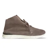 Botas Reef Rover Hi LX de gamuza color taupe, con cordones y suela blanca con detalles negros.