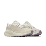 Championes de running Merrell Morphlite, modelo versátil para asfalto y montaña, color beige con suela en tonos claros y morados.