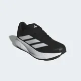 Championes de running Adidas Duramo SL 2, color negro con tres franjas blancas características en los laterales. Poseen entresuela blanca con tecnología LIGHTMOTION y suela negra con tecnología Adiwear.