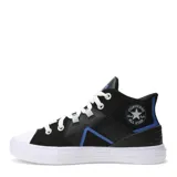 Championes Converse Ctas Flux Ultra Mid, negros con detalles en azul y blanco, de caña media y cordones.