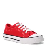 Championes Topper Derby rojos con suela blanca y cordones blancos.