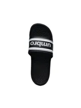 Ojotas grises de hombre con logo Umbro en la tira.