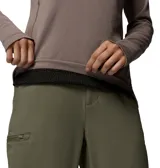 Polar Columbia Driventure de media cremallera color marrón, de manga larga con orificios para los pulgares en los puños y costuras ergonómicas.