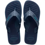 Chancletas de hombre Havaianas modelo City Basic, color azul marino, con tiras anchas texturizadas y suela de goma con diseño ergonómico y plantilla grabada.