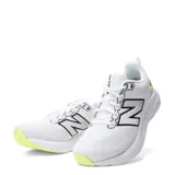Championes de running New Balance modelo 460, color blanco con detalles en negro y suela en tono verde lima. Presentan exterior de malla transpirable con refuerzos sintéticos y logo lateral característico.