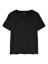 Remera de algodón orgánico con cuello redondo y mangas cortas, de calce regular.