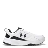 Championes deportivos Under Armour modelo Charged Edge, color negro con detalles en blanco y gris. Presentan cierre con cordones, logo de la marca en el lateral y suela con tecnología de amortiguación.