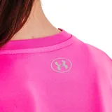 Remera deportiva Under Armour Tech para mujer, color negro con logo plateado en el pecho.