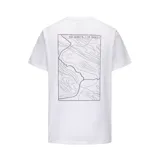 Remera blanca de corte clásico con logo Hurley estampado en el pecho.