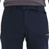 Pantalon de trekking desmontable color azul marino, con cintura ajustable mediante cinturón integrado y múltiples bolsillos con cierre.