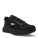 Championes deportivos Umbro Fury para hombre, de diseño minimalista en color negro. Presentan exterior de tejido textil transpirable, cierre con cordones y entresuela con amortiguación para mayor confort. Incluyen el logo de la marca en contraste sobre el lateral.