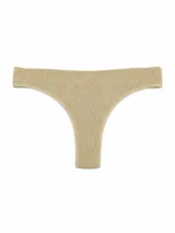 Pack de dos bombachas colaless de tejido texturizado acanalado, una en color lila y otra en color tostado.