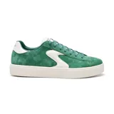 Championes Skechers Eden LX Rich Tones, color verde con detalles en blanco. Capellada de gamuza y cuero sintético, plantilla Skechers Air Cooled Memory Foam y suela de goma.